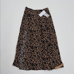 NWT - Reformation Brown and Black A-Line Skirt